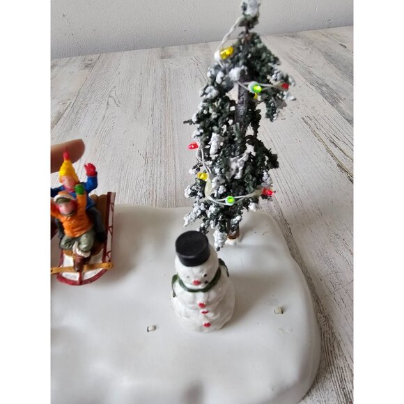 Lemax AS IS flooding light up tree snowman village accessory Xmas tree - Picture 6 of 7